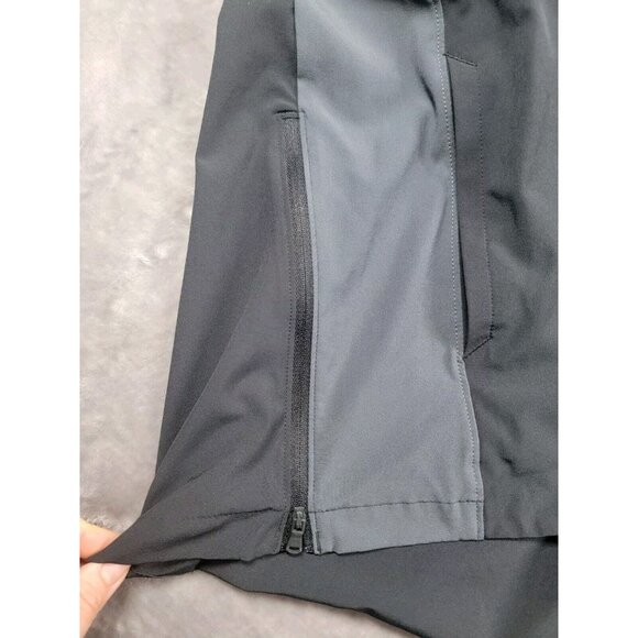 UNDER ARMOUR Loose Black 1/4 Zip S/S Windbreaker Shirt side zip Large, Zebra - Picture 7 of 9